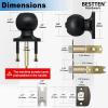 imageBESTTEN Keyed Entry Door Knob with Lock Interior and Exterior Door Lock Standard Ball Satin NickelMatte Black