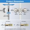 imageBESTTEN Keyed Entry Door Knob with Lock Interior and Exterior Door Lock Standard Ball Satin NickelSatin Nickel