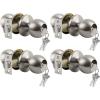 imageBESTTEN Keyed Entry Door Knob with Lock Interior and Exterior Door Lock Standard Ball Satin NickelSatin Nickel