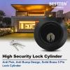 imageBESTTEN Keyed Same Exterior Door Knob and Single Cylinder Deadbolt Combo Set Keyed Alike Entry Door Knobs with Lock and Keys for Entrance and Front Door Satin NickelMatte Black