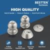 imageBESTTEN Keyed Same Exterior Door Knob and Single Cylinder Deadbolt Combo Set Keyed Alike Entry Door Knobs with Lock and Keys for Entrance and Front Door Satin NickelSatin Nickel