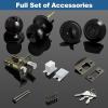 imageBESTTEN Keyed Same Exterior Door Knob and Single Cylinder Deadbolt Combo Set Keyed Alike Entry Door Knobs with Lock and Keys for Entrance and Front Door Satin NickelMatte Black