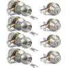 imageBESTTEN Keyed Same Exterior Door Knob and Single Cylinder Deadbolt Combo Set Keyed Alike Entry Door Knobs with Lock and Keys for Entrance and Front Door Satin NickelSatin Nickel