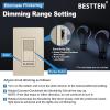 imageBESTTEN Matte Silver Dimmer Light Switch Single Pole or 3Way Compatible with Dimmable LED CFL Incandescent and Halogen Bulb 120VAC Signature Collection Series UL ListedChampagne Gold
