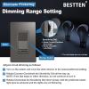 imageBESTTEN Matte Silver Dimmer Light Switch Single Pole or 3Way Compatible with Dimmable LED CFL Incandescent and Halogen Bulb 120VAC Signature Collection Series UL ListedMatte Brown