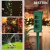 imageBESTTEN Outdoor Power Strip with Covers and Overload Protection Switch Double Sided 6Outlet Yard Power Stake with 9Foot Long Extension Cord ETL Certified Green3 Outlets  30ft