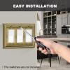imageBESTTEN Polished Brass Double Duplex Electrical Receptacle Outlet Cover Plates 2Gang Metal Wall Plate Switch Covers Midsize3 Gang Decorator 1PK