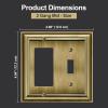 imageBESTTEN Polished Brass Double Duplex Electrical Receptacle Outlet Cover Plates 2Gang Metal Wall Plate Switch Covers MidsizeToggleDecorator 2PK