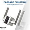 imageBESTTEN Satin Nickel Square Passage Door Lever with Removable Latch Plate All Metal NonLocking Interior Door Handle Set for Hallway and Closet Monaco SeriesSatin Nickel Door Lever
