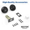 imageBESTTEN Single Cylinder Deadbolt Dead Bolt for Front Door and Garage Door Keyed One Side Thumb Turn Inside Matte Black FinishMatte Black