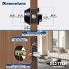 imageBESTTEN Single Cylinder Deadbolt Dead Bolt for Front Door and Garage Door Keyed One Side Thumb Turn Inside Matte Black FinishMatte Black