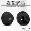 imageBESTTEN Single Cylinder Deadbolt Dead Bolt for Front Door and Garage Door Keyed One Side Thumb Turn Inside Matte Black FinishMatte Black