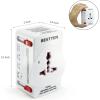 imageUniversal Travel Adapter International Socket and Plug with Tamper Resistant Protection for Europe US Canada Australia China Africa United KingdomUK