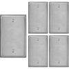image10 Pack BESTTEN No Device Stainless Steel Wall Plates with hite or Clear Plastic Film Blank Metal Outlet Cover Durable CorrosionResistant Industrial Grade Materials H453 x W2761 Gang 5PK
