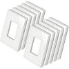 imageBESTTEN 1 Pack 1 Gang Screwless Decorative Wall Plate USWP4 Glossy Off White Decorator Outlet Cover for Light Switch Dimmer GFCI USB Receptacle H469 x W291Mid Size Off White