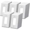 imageBESTTEN 10 Pack 1Gang Jumbo Duplex Receptacle Outlet Wall Plate OverSize Unbreakable Polycarbonate Electrical Outlet Plate and Switch Cover ETL Listed White50
