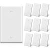 imageBESTTEN 10 Pack 1Gang No Device Blank Wall Plate Standard Size H453 x W276 Unbreakable Polycarbonate Thermoplastic Outlet Cover UL Listed WhiteGloss White