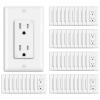 imageBESTTEN 15 Amp TamperResistant Decor Receptacle Outlet Residential and Commercial Use Wallplate Included 15A125V1875W UL Listed 10 Pack White50