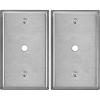imageBESTTEN 2 Pack 1Gang 0406 Hole Metal Wall Plate with hite or Clear Plastic Film for TelephoneCable AntiCorrosion Stainless Steel Wallplate Standard Size Brushed Finish1 Gang