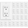 imageBESTTEN 20 Pack 15 Amp Decorator Wall Receptacle Outlet NonTamperResistant Wallplate Included 15A125V1875W UL Listed White15 Amp