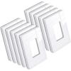imageBESTTEN 5 Pack 2Gang Black Screwless Wall Plate Decor Outlet Cover Decorative Switch Cover Unbreakable Polycarbonate Switch Plate H469quot x W291quot GlossMid Size Gloss Snow White
