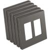 imageBESTTEN 5 Pack 2Gang Matte Brown Screwless Wall Plate Decorator Outlet Cover Signature Collection USWP8 Series H469 x W473 for Light Switch Dimmer Receptacle