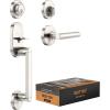 imageBESTTEN Front Entry Door Handle Set Heavy Duty Handleset with Single Cylinder Keyed Entry Deadbolt Lock ampamp Reversible Door Lever Satin Nickel