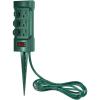 imageBESTTEN Outdoor Power Strip with Covers and Overload Protection Switch Double Sided 6Outlet Yard Power Stake with 9Foot Long Extension Cord ETL Certified Green6 Outlets  9ft