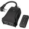 imageWireless Outdoor Remote Control Outlet with 6Inch Heavy Duty Power Cord Weatherproof 15 Amp Electrical Plug 2 Grounded Outlets 80FT Range ETL Certified