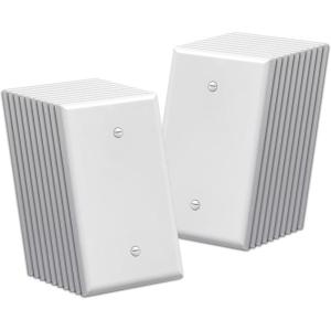 image10 Pack BESTTEN 1Gang Midsize Decorator Wall Plate Unbreakable Polycarbonate Midway Outlet and Switch Cover H504 x W327 ETL Listed WhiteBlank Midsize 20 Pack