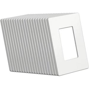 image100 Pack BESTTEN 1Gang Screwless Wall Plate Decorator Outlet Cover USWP4 Glossy White Faceplate for Light Switch Dimmer USB GFCI ReceptacleMatte Off White