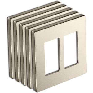 image5 Pack 2Gang Signature Collection Champagne Gold Screwless Wall Plate