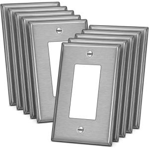 image5 Pack BESTTEN 1Gang Midsize Blank Metal Wall Plate Midway No Device Metal Outlet Cover Durable Corrosion Resistant H486 x W312 Brushed Finish Silver10