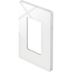 imageBESTTEN 1 Pack 1 Gang Screwless Decorative Wall Plate USWP4 Glossy Off White Decorator Outlet Cover for Light Switch Dimmer GFCI USB Receptacle H469 x W291Standard Size Off White