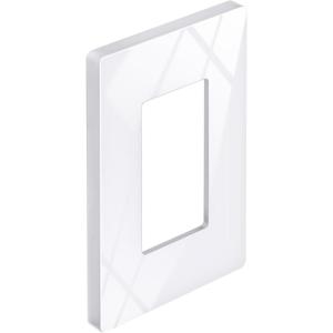 imageBESTTEN 5 Pack 2Gang Black Screwless Wall Plate Decor Outlet Cover Decorative Switch Cover Unbreakable Polycarbonate Switch Plate H469quot x W291quot GlossStandard Size Gloss Snow White