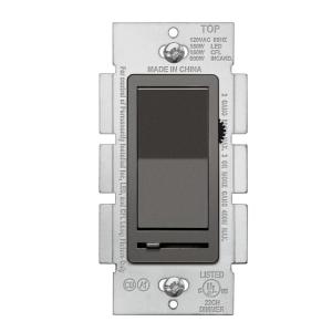 imageBESTTEN Matte Silver Dimmer Light Switch Single Pole or 3Way Compatible with Dimmable LED CFL Incandescent and Halogen Bulb 120VAC Signature Collection Series UL ListedMatte Brown