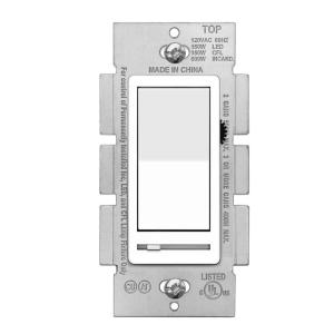 imageBESTTEN Matte Silver Dimmer Light Switch Single Pole or 3Way Compatible with Dimmable LED CFL Incandescent and Halogen Bulb 120VAC Signature Collection Series UL ListedWhite