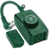 imageRemote Control Outdoor Outlet with Dusk to Dawn and Photocell Countdown Timer Functions ETL Certified Green