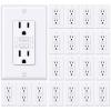 imageBESTTEN 20 Amp GFCI Outlet GFI Electrical Outlet with LED Indicator NonTamperResistant GFCI Receptacle with Thinner Design Wallplate Included ETL Certified 20 Pack White15 Amp