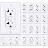 imageBESTTEN 20 Amp GFCI Outlet GFI Electrical Outlet with LED Indicator NonTamperResistant GFCI Receptacle with Thinner Design Wallplate Included ETL Certified 20 Pack White20 Amp
