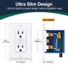 imageBESTTEN 20 Amp GFCI Outlet GFI Electrical Outlet with LED Indicator NonTamperResistant GFCI Receptacle with Thinner Design Wallplate Included ETL Certified 20 Pack White15 Amp