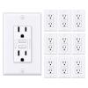 imageBESTTEN 20 Amp GFCI Outlet GFI Electrical Outlet with LED Indicator NonTamperResistant GFCI Receptacle with Thinner Design Wallplate Included ETL Certified 20 Pack White15 Amp