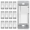 imageBESTTEN 3 Pack Slide Dimmer Light Switch Quiet Rocker Super Slim Single Pole or 3 Way Dimmable Switch Max 300W LED CFL 600W Incandescent ETL Listed White12