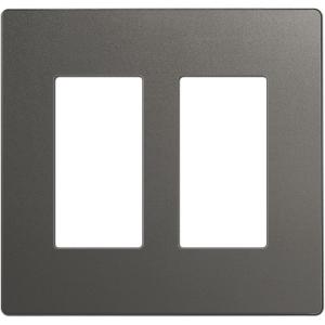 imageBESTTEN 2 Gang Matte Brown Screwless Wall Plate Decorator Outlet Cover Decor Switch Plate