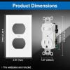 imageBESTTEN 6 Pack Combination Toggle Light Switch and Duplex Receptacle Outlet Single Pole Toggle Wall Switch Grounded Outlet Combo Style 15 Amp Wallplate Included UL Listed White6
