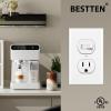 imageBESTTEN 6 Pack Combination Toggle Light Switch and Duplex Receptacle Outlet Single Pole Toggle Wall Switch Grounded Outlet Combo Style 15 Amp Wallplate Included UL Listed White2
