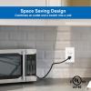 imageBESTTEN 6 Pack Combination Toggle Light Switch and Duplex Receptacle Outlet Single Pole Toggle Wall Switch Grounded Outlet Combo Style 15 Amp Wallplate Included UL Listed White2