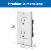imageBESTTEN 60 Pack 15 Amp Outlets Standard Electrical Wall Outlet UL Listed Tamper Resistant Receptacle for Home and Business Wall Plate Included 15A125V1875W UL Listed White100