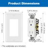 imageBESTTEN 60 Pack 15 Amp Outlets Standard Electrical Wall Outlet UL Listed Tamper Resistant Receptacle for Home and Business Wall Plate Included 15A125V1875W UL Listed White60