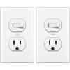 imageBESTTEN 6 Pack Combination Toggle Light Switch and Duplex Receptacle Outlet Single Pole Toggle Wall Switch Grounded Outlet Combo Style 15 Amp Wallplate Included UL Listed White2